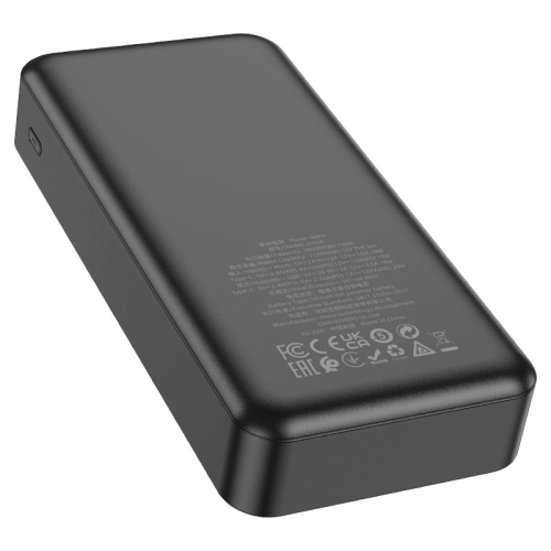 Power Bank HOCO J102A 20000mAh, USB+Type-C, 20W, Black, 0.45kg