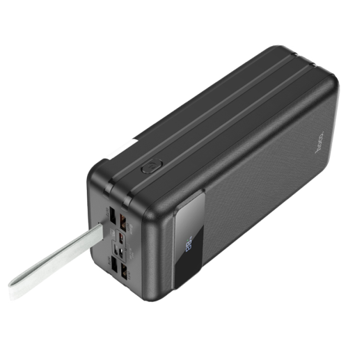 Power Bank HOCO J86B 60000mAh, 4USB+2Type-C+Lighting+micro, 22.5W+PD20W, ліхтарик, Black, 1.33kg