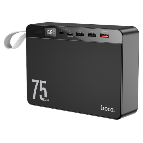 Power Bank HOCO J94 75000mAh, 3USB+Type-C, 22.5W+PD20W, Black, 1.39kg