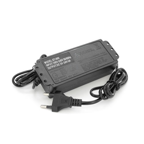 Імпульсний адаптер живлення з регулюванням напруги 3В-24В 3А штекер 5.5 / 2.5 довжина, LED, Black