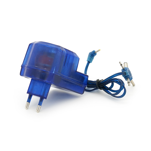 Імпульсний адаптер живлення з регулюванням напруги 1,5-12В 0,5А, штекер 5,5*2,1, jack3,5, Blue