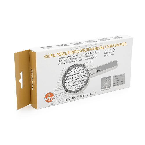 Лупа з підсвічуванням YT6516C, діаметр 65мм, збільшення Х6, 16Led