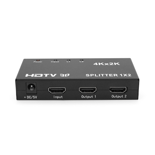 Активний HDMI сплітер 1=&amp;gt;2 порти, 2К / 4К, DC5V / 1A Q50