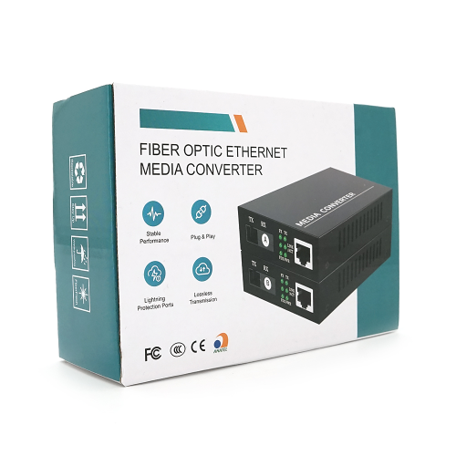 Медіаконвертер пари A+B (IC+113), 1310+1550 WDM одноволоконний Full / Half duplex, SC 25km, 10M / 100M / 1000M, + б.п. 5V1A, !!ПАРА