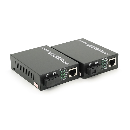 Медіаконвертер пари A+B (IC+113), 1310+1550 WDM одноволоконний Full / Half duplex, SC 25km, 10M / 100M / 1000M, + б.п. 5V1A, !!ПАРА