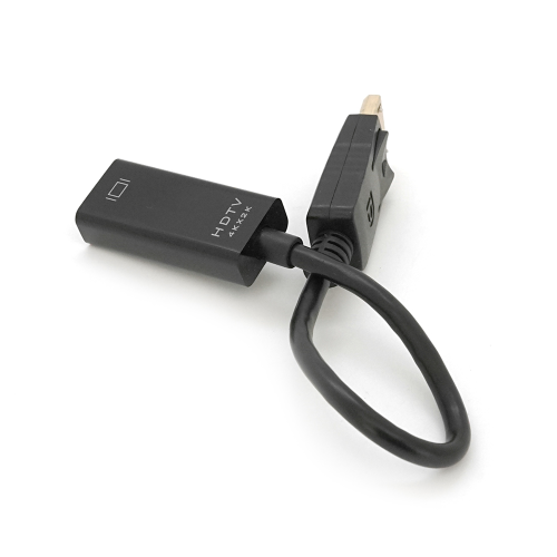Конвертер Display Port (тато) на HDMI(мама) 30cm, Black, 4K / 2K, Пакет