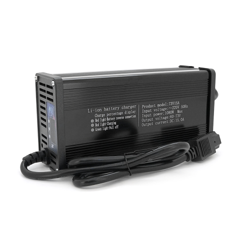 Зарядний пристрій Jinyi для акумуляторів LiFePo4 60V(73V),20S,15A,штекер Triangle plug (T-tipe / C13 / IEC),з індикацією,BOX