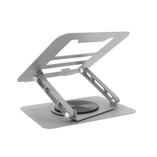 Підставка під ноутбук / планшет L018 складана, поворотна, до 17&apos;, алюміній, колір срібло, 240*220*30 мм, 1,5 кг