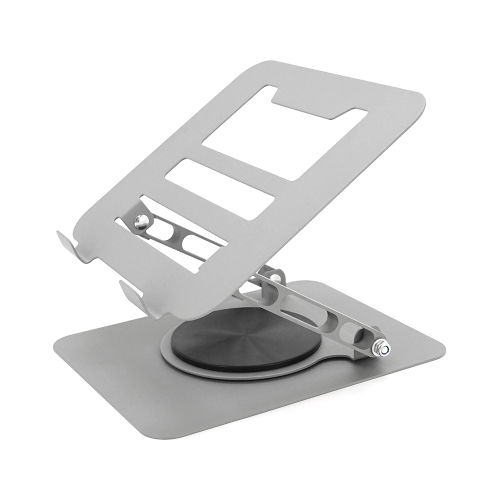 Підставка під ноутбук / планшет L018 складана, поворотна, до 17&apos;, алюміній, колір срібло, 240*220*30 мм, 1,5 кг