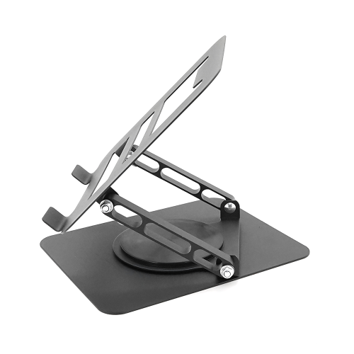 Підставка під ноутбук / планшет L018 складана, поворотна, до 17&apos;, алюміній, колір чорний, 245*225*30 мм, 1,5 кг