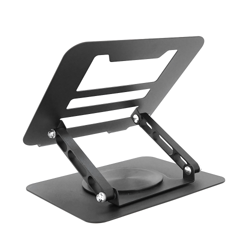 Підставка під ноутбук / планшет L018 складана, поворотна, до 17&apos;, алюміній, колір чорний, 245*225*30 мм, 1,5 кг