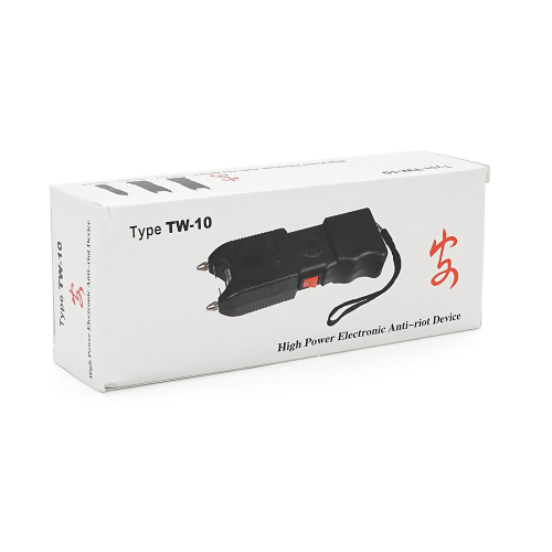 Ліхтар-відлякувач ручний BAILONG X-Balog TW-10B, LED, сирена, струм 15000KV, 180W, Li-ion вбудований 12 000 mAh, Black, IP44, кабель живлення, 170х50х33мм, BOX