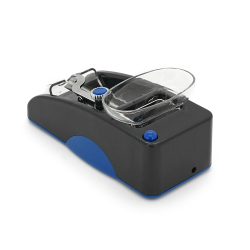 Машинка для скручування сигарет автоматична 8,0mm електрична, адаптер живлення, чорно-синій,Box