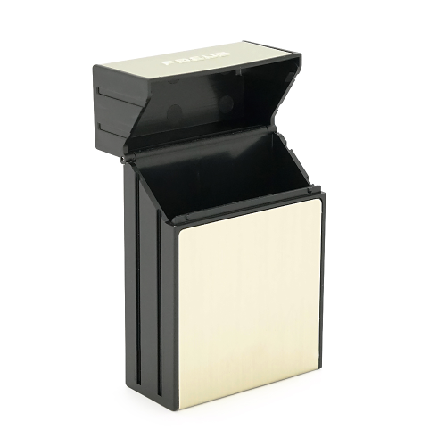 Портсигар / коробка на 20 сигарет YH035G, з кришкою, стійкий до тиску, вологостійкий, gold, алюміній, 92*60*26mm, 70гр