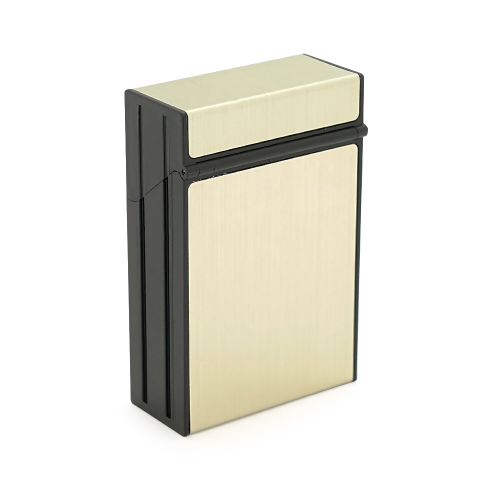 Портсигар / коробка на 20 сигарет YH035G, з кришкою, стійкий до тиску, вологостійкий, gold, алюміній, 92*60*26mm, 70гр