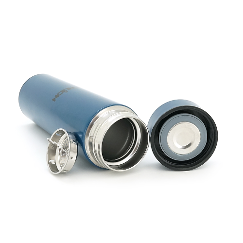 Термос для чаю Merlion SUS-304Be з нержавіючої сталі, із ситечком, з LED дисплеєм, 230*65мм, об&apos;єм 480 мл., 400гр. синій