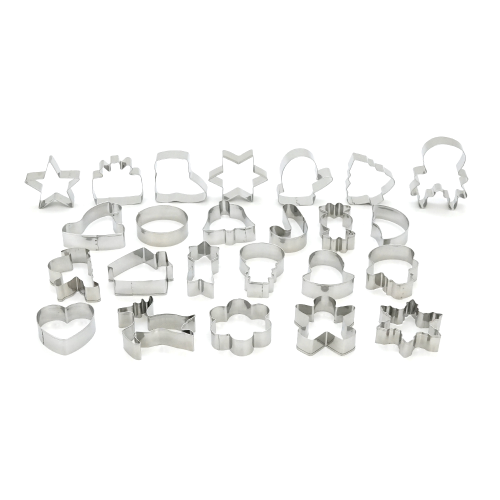 Форми для печива YR2205-3 з нержавіючої сталі (різдвяні) 24 предмети / фігурки, Box