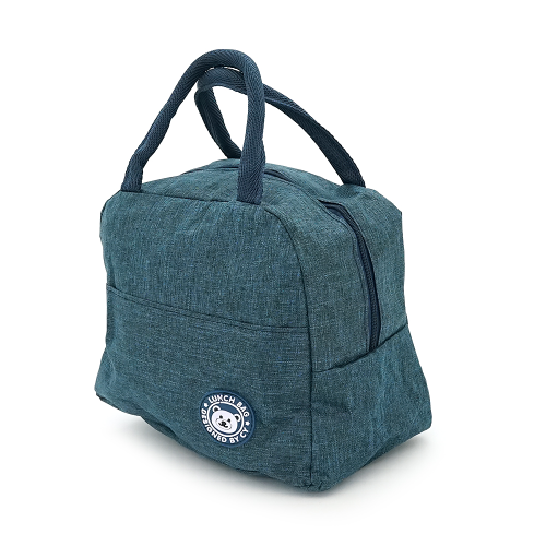 Сумка для ланч-бокса Panda, алюминевая термоизоляция, ткань, 220*110*190мм, blue