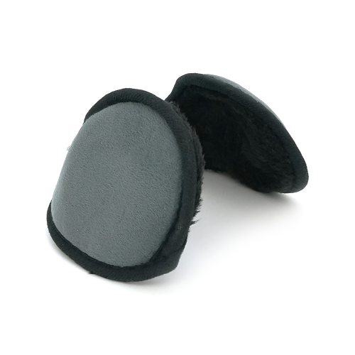 Зимові теплі амбушюри / навушники, плюш / оксамит, сірий