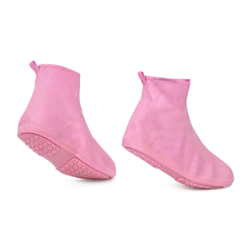 Латексні бахіли від води та бруду, потовщені, силіконові, р.37-39, рожеві