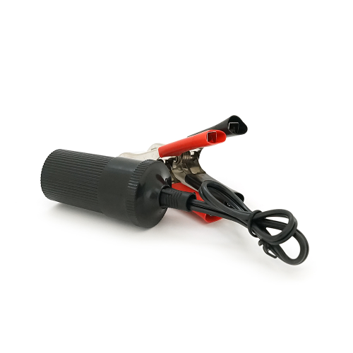 Адаптер перехідник з акумулятора (крокодили) на прикурювач, 12V, 30см, чорний