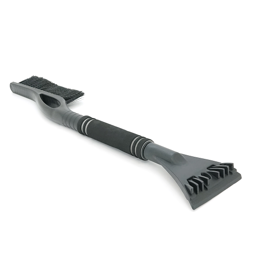 Щітка-скребок автомобільна 2в1, загальна довжина 60см, щітка 19см, скребок 11см, чорна