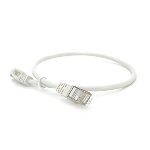Патч-корд литий MERLION, FTP, RJ45, Cat.5e, 0.5m, сірий, CCA, Q200