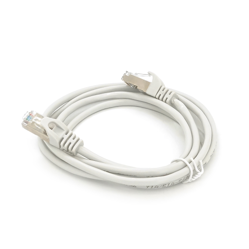 Патч-корд литий MERLION, FTP, RJ45, Cat.5e, 15m, сірий, CCA, Q200