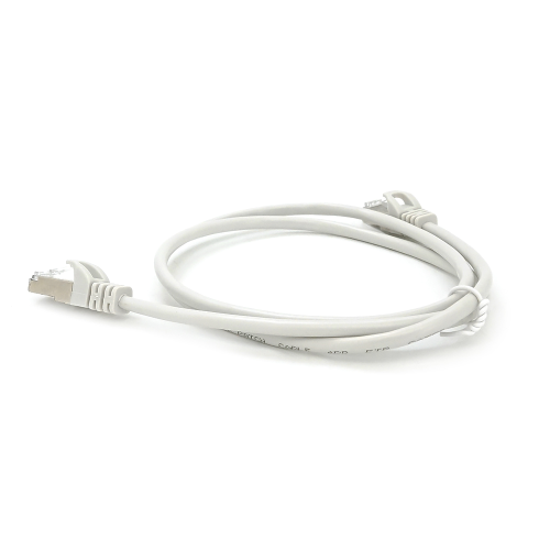 Патч-корд литий MERLION, FTP, RJ45, Cat.5e, 1m, сірий, CU, Q200