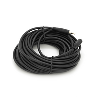 Подовжувач Audio DC3.5 тато-мама 10.0м, Premium GOLD Stereo Jack, (круглий) Black cable, Пакет Q120