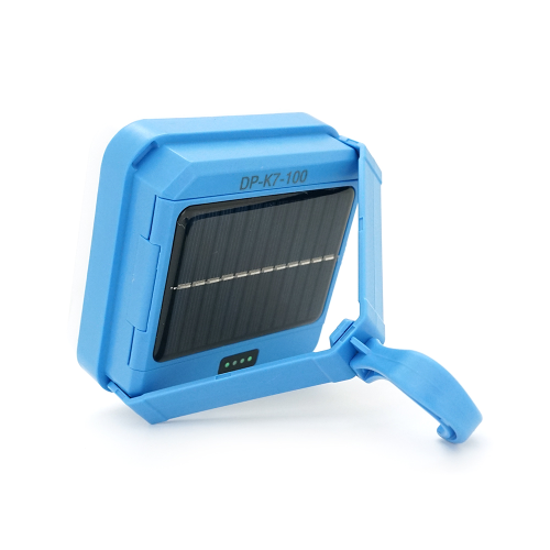 Ліхтарик для кемпінгу DP-K7-100+Solar, 3 режими, корпус-пластик, ударостійкий, ip44, акум 3*18650, гачок, USB кабель, White, BOX