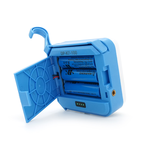 Ліхтарик для кемпінгу DP-K7-100+Solar, 3 режими, корпус-пластик, ударостійкий, ip44, акум 3*18650, гачок, USB кабель, White, BOX