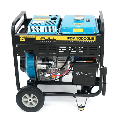 Дизельний генератор FULL FDK10000LE, 1-фазний 230V, 50Hz, 9.4kVA / 7.5kW, бак 12,5 л, витрата 2 л / год, ручний / стартер (без АКБ), 700х510х620 мм, 124 кг