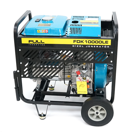 Дизельний генератор FULL FDK10000LE, 1-фазний 230V, 50Hz, 9.4kVA / 7.5kW, бак 12,5 л, витрата 2 л / год, ручний / стартер (без АКБ), 700х510х620 мм, 124 кг