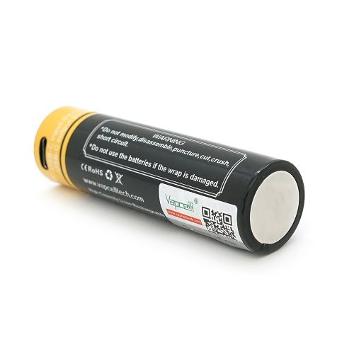 Акумулятор 21700 Li-Ion Vapcell P2160B, 6000mAh, 10A, 3.6V (2.5-4.2V), USB type-c, 2 шт. в упаковці, ціна за 1 шт