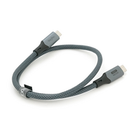 Кабель VEGGIEG V-U408, Type-C(Male) to Type-C(Male) PD cable, 240 Вт, струм 5 А, 40Gbps, Gray, довжина 0.5м, Box