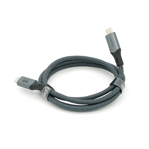 Кабель VEGGIEG V-U409, Type-C(Male) to Type-C(Male) PD cable, 240 Вт, струм 5 А, 40Gbps, Gray, довжина 1м, Box