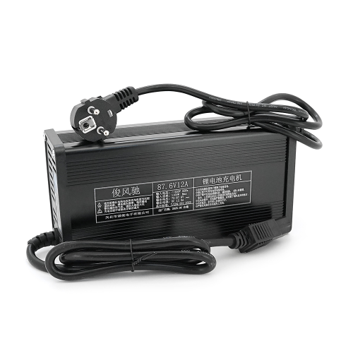 Зарядний пристрій для акумуляторів LiFePo4 72V(87,6V),24S,12A,штекер Triangle plug (T-tipe / IEC / C13 N+L-), з індикацією,BOX