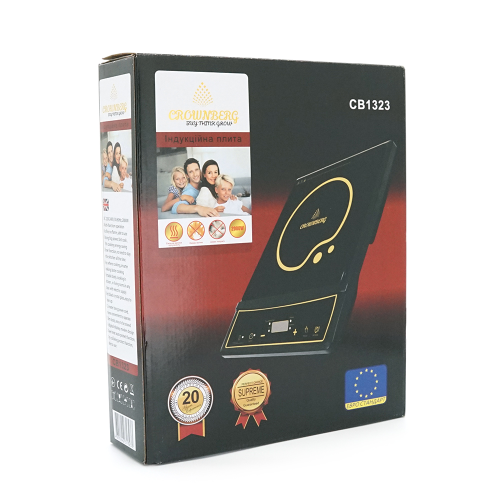 Індукційна електроплита Crowneberg CB-1323, 1 конфорка, Box