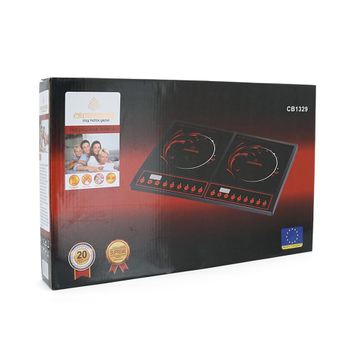 Індукційна електроплита Crowneberg CB-1329, 2 конфорки, Box