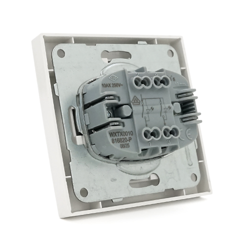 Вимикач Panasonic Karre Plus 55 двоклавішний з підсвічуванням, білий