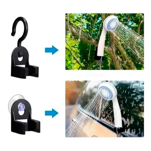 Портативний акумуляторний душ YT43869 з помпою, акумулятор 2200mAh, White / Black, Box