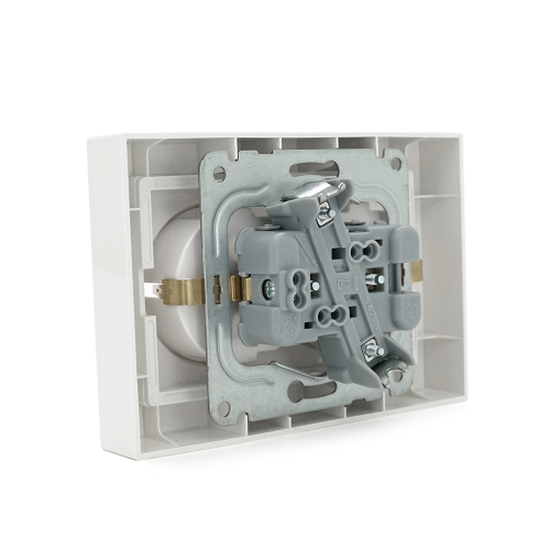 Розетка Panasonic Karre Plus 55 подвійна із заземленням, біла