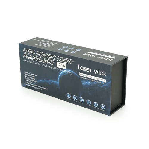 Ліхтарик BP-X718 P90, Zoom, 1 режим, корпус метал, акум 18650, індикація заряду, USB кабель, BOX