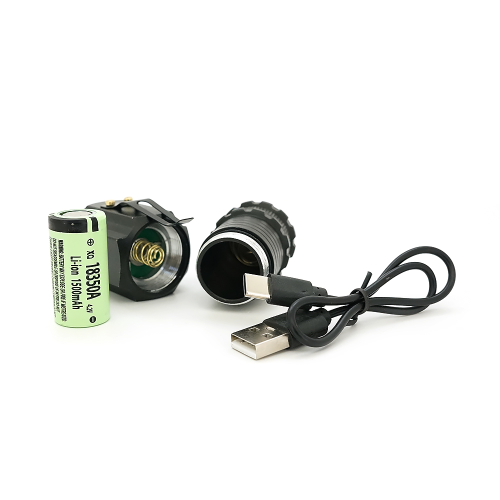 Ліхтарик ручний BP-345, COB, 3 режими, корпус алюміній, магніт, акум 18350А, USB кабель, BOX