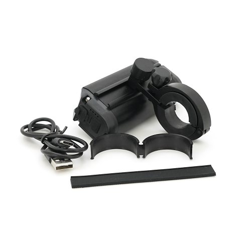 Ліхтарик велосипедний YT-32, 4 режими, вбудований аккум, USB кабель, Blister-Box