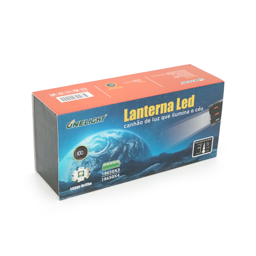 Ліхтар пошуковий BP-9600 LED PM60, 5 режимів, живлення від 3*18650, IP65, кабель USB, 210х100х70мм, 0,686кг, Black, BOX