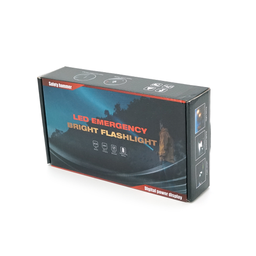 Ліхтар пошуковий BP-536 LED PM60, 3 режими, індикація заряду, живлення від 3*18650, IP65, USB кабель, 210х120х50мм, 0,515кг, Black, BOX