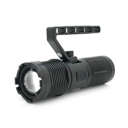 Ліхтар пошуковий BP-2303 LED PM60, 5 режимів, індикація заряду, живлення від 3*18650, IP65, кабель USB, 255х145х65мм, 0,860кг, Black, BOX