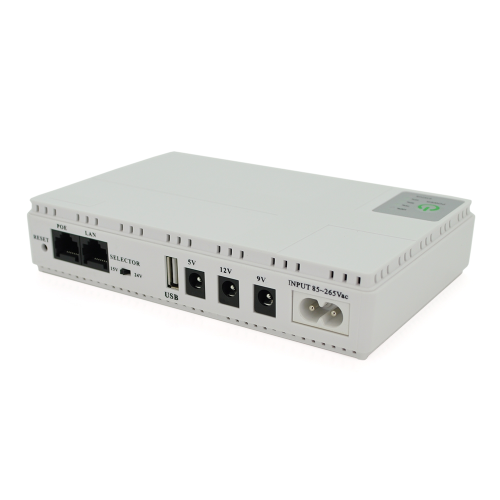 ДБЖ для роутерів / комутаторів DC1018P, 18W, Output: USB-5V, DC-5V / 9V / 12V, POE-15 / 24V, 1 / 2A, Li-ion 10400mAh, 160х105х32мм, 385 грам, 385 грам,